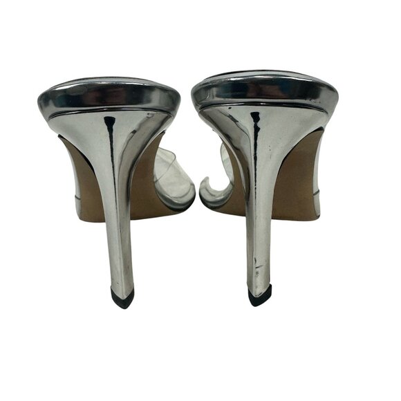 Good American Womens 7.5 Transparent Pointed-Toe Mule Heels - Picture 5 of 8